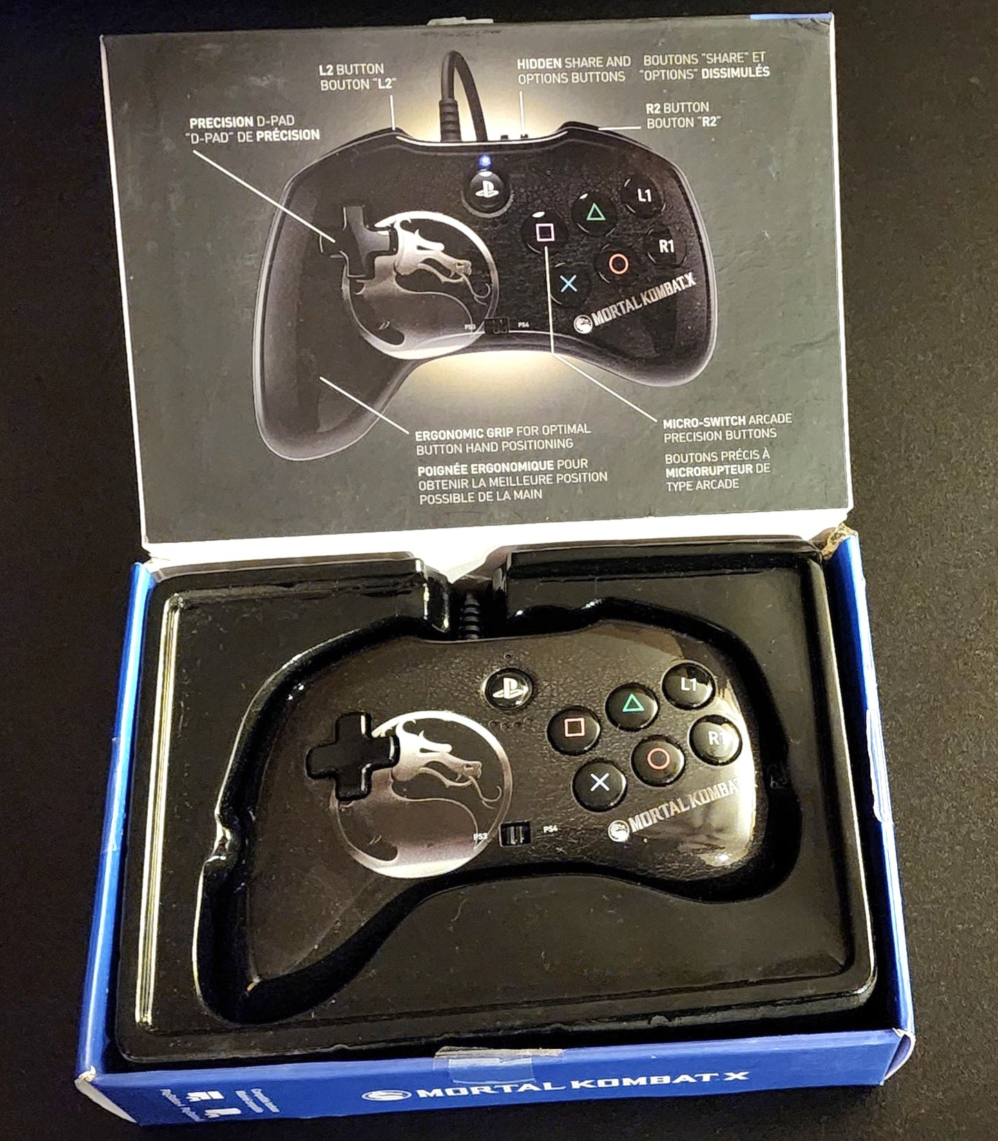 Mortal Kombat X Official Wired Fightpad for PS4 / PS3