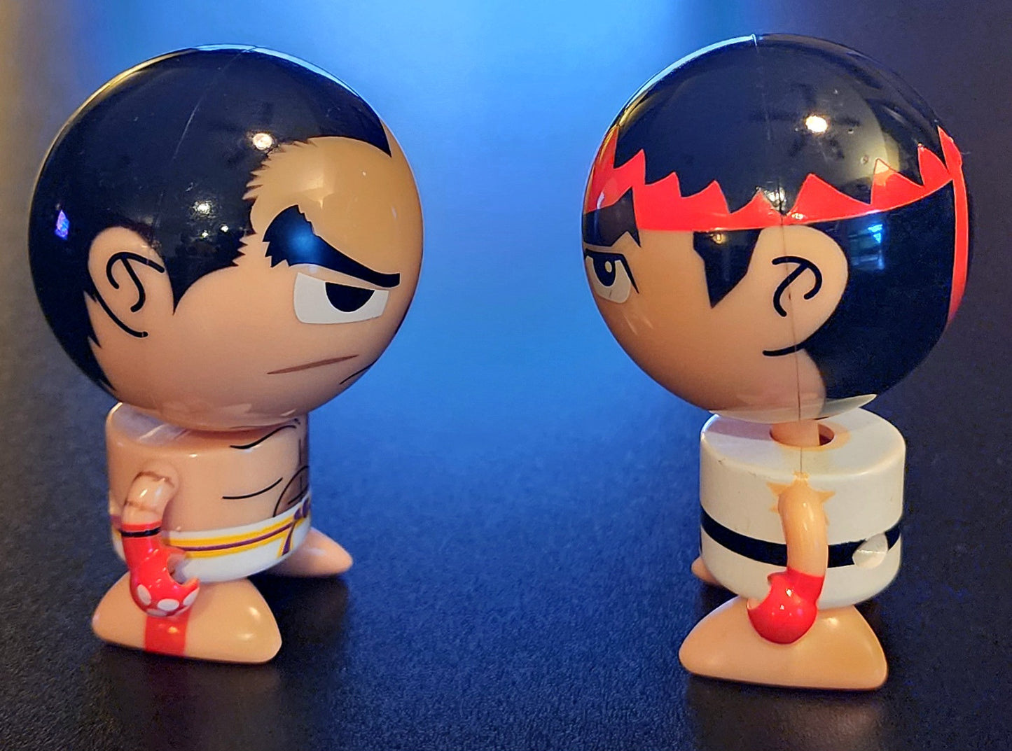Kazuya and Ryu Street Fighter x Tekken Bobble Buds LOT