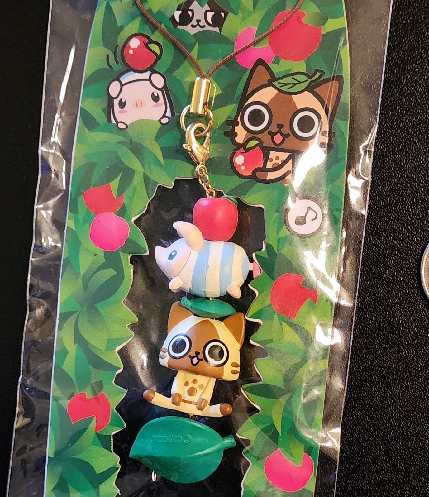 Monster Hunter Cat Palico / Poogie Kasanaru Diorama Mascot Keychain Figures Strap (Version B)