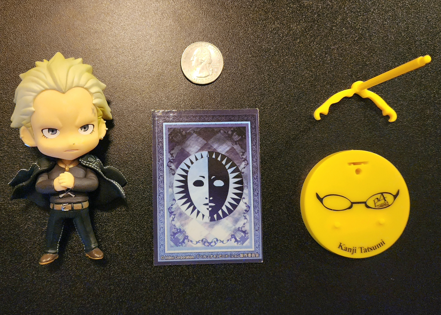 Persona 4 Kanji Tatsumi Happy Lottery Chibi Figure with Card