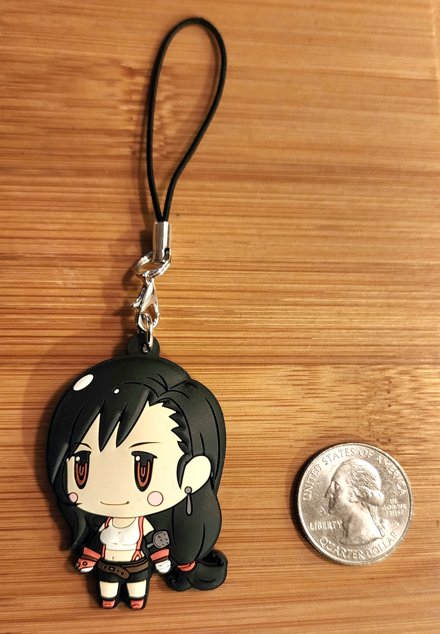 Tifa Lockheart Final Fantasy 7 Theatrhythm Rubber Keychain Strap