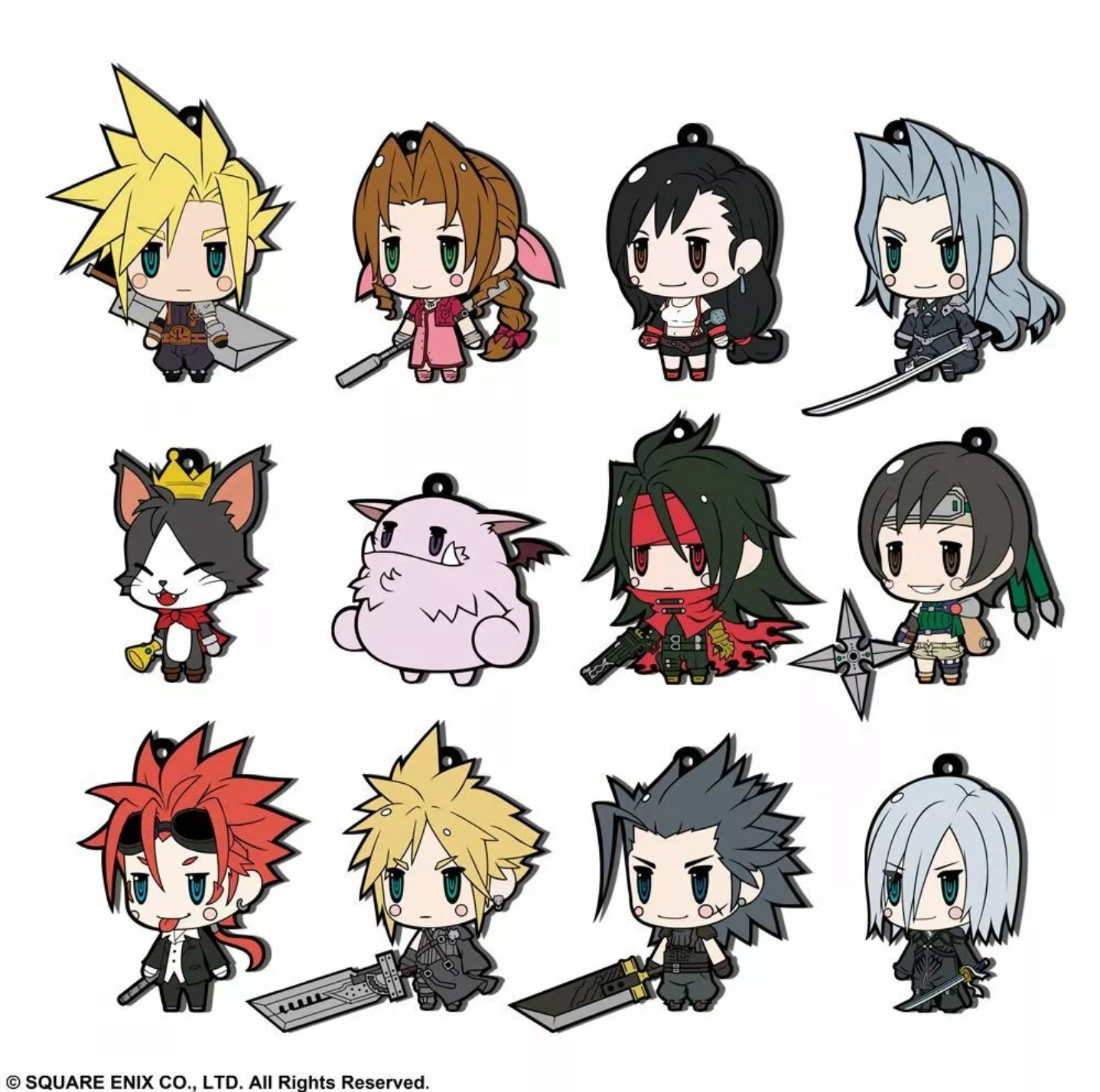 Cait Sith Final Fantasy 7 Theatrhythm Rubber Keychain Strap