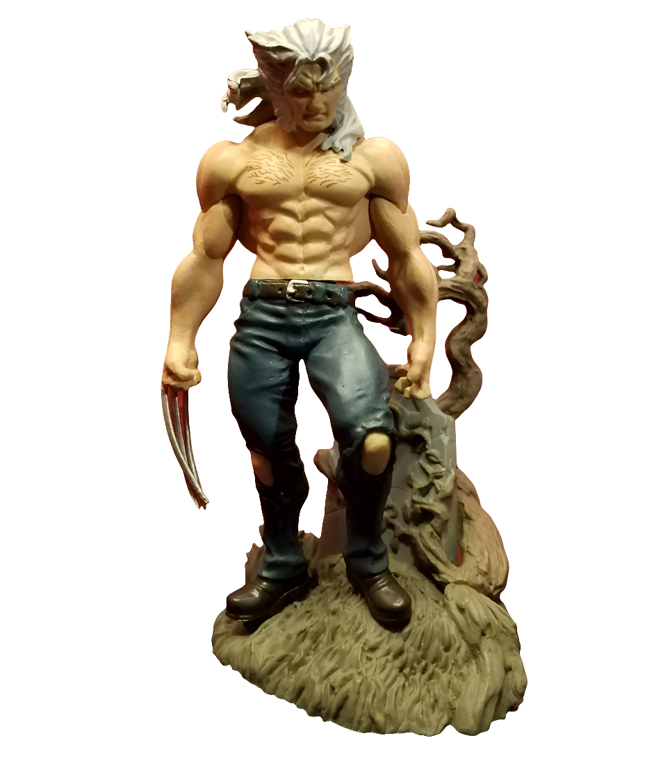 Wolverine / Logan "Gray Hair" X-Men Anime Bandai Gashapon Figure