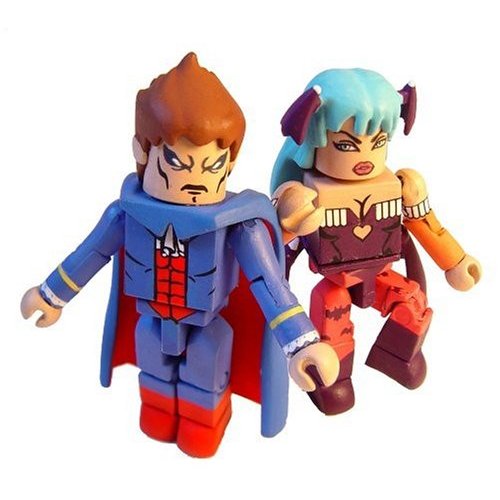 Demitri Vs. Morrigan "Street Fighter II × Darkstalkers" MiniMates (Sealed)