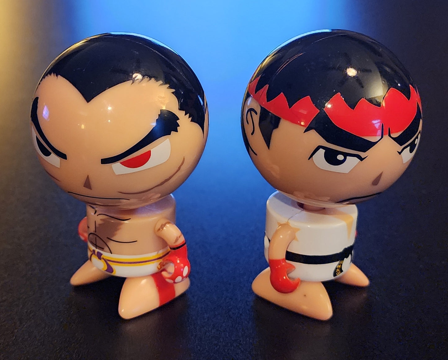 Kazuya and Ryu Street Fighter x Tekken Bobble Buds LOT