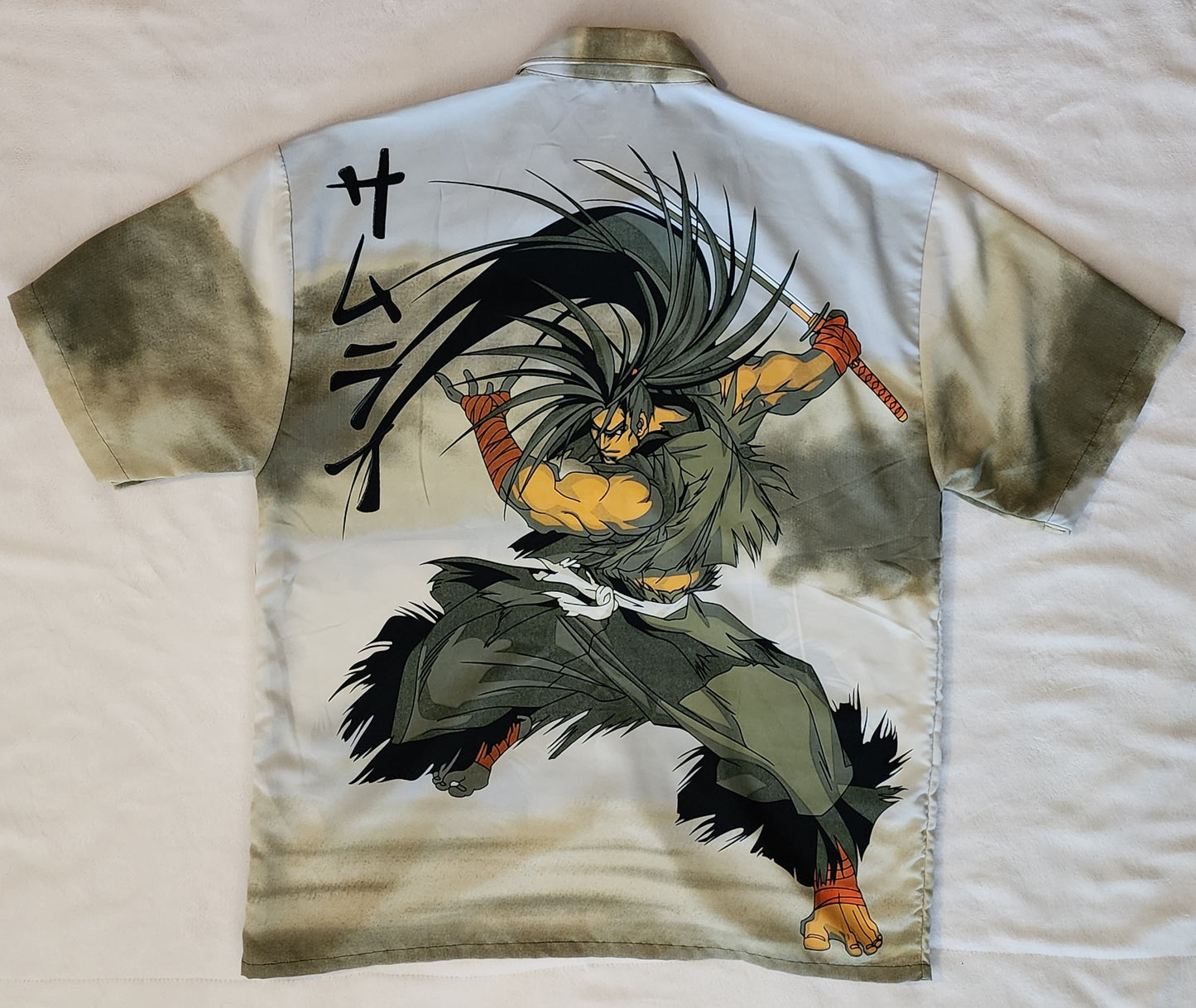 Haohmaru "Bust Version" Samurai Shodown RARE Vintage Button Down Shirt (Large)