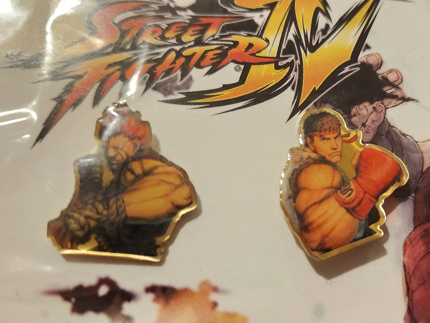 Street Fighter IV Pin Collection - Ryu, Akuma, SF4 Logo