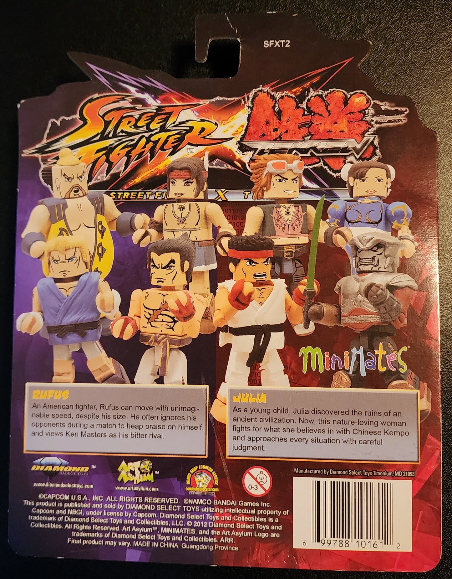 Street Fighter x Tekken MiniMates - Rufus and Julia Chang Figures
