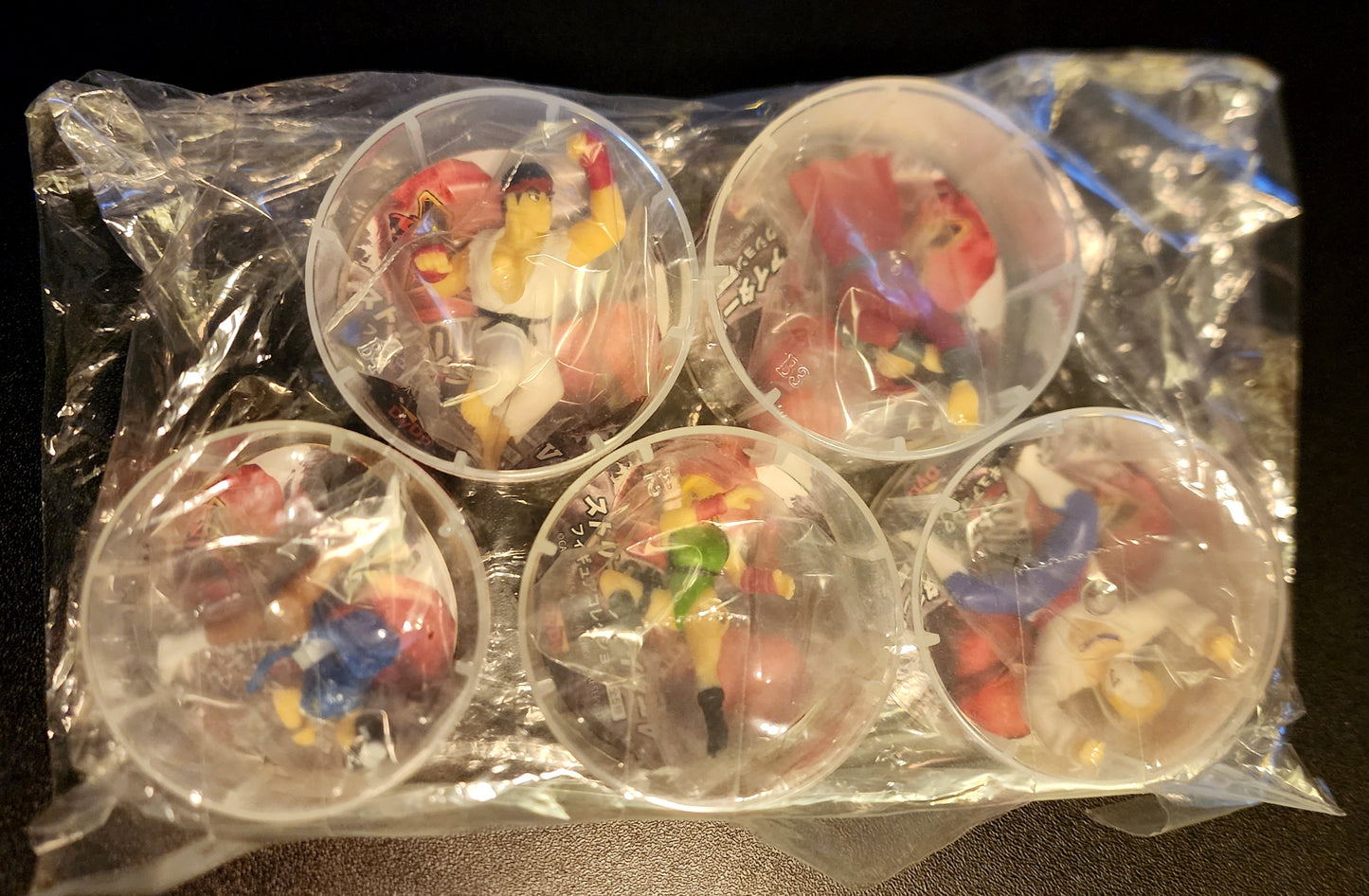 Street Fighter V Kitan Club Cup Topper Figures (Complete Set of 5) - Ryu, Chun-Li, Cammy, Vega & M. Bison
