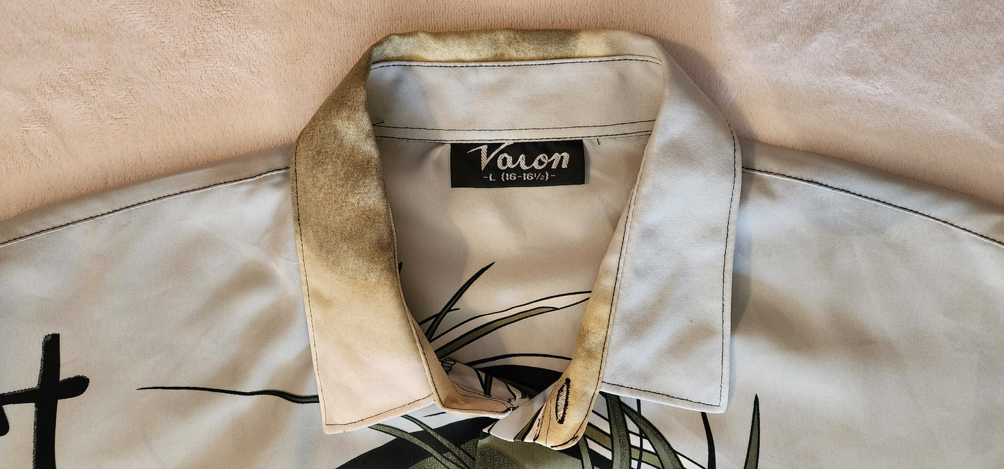 Haohmaru "Bust Version" Samurai Shodown RARE Vintage Button Down Shirt (Large)