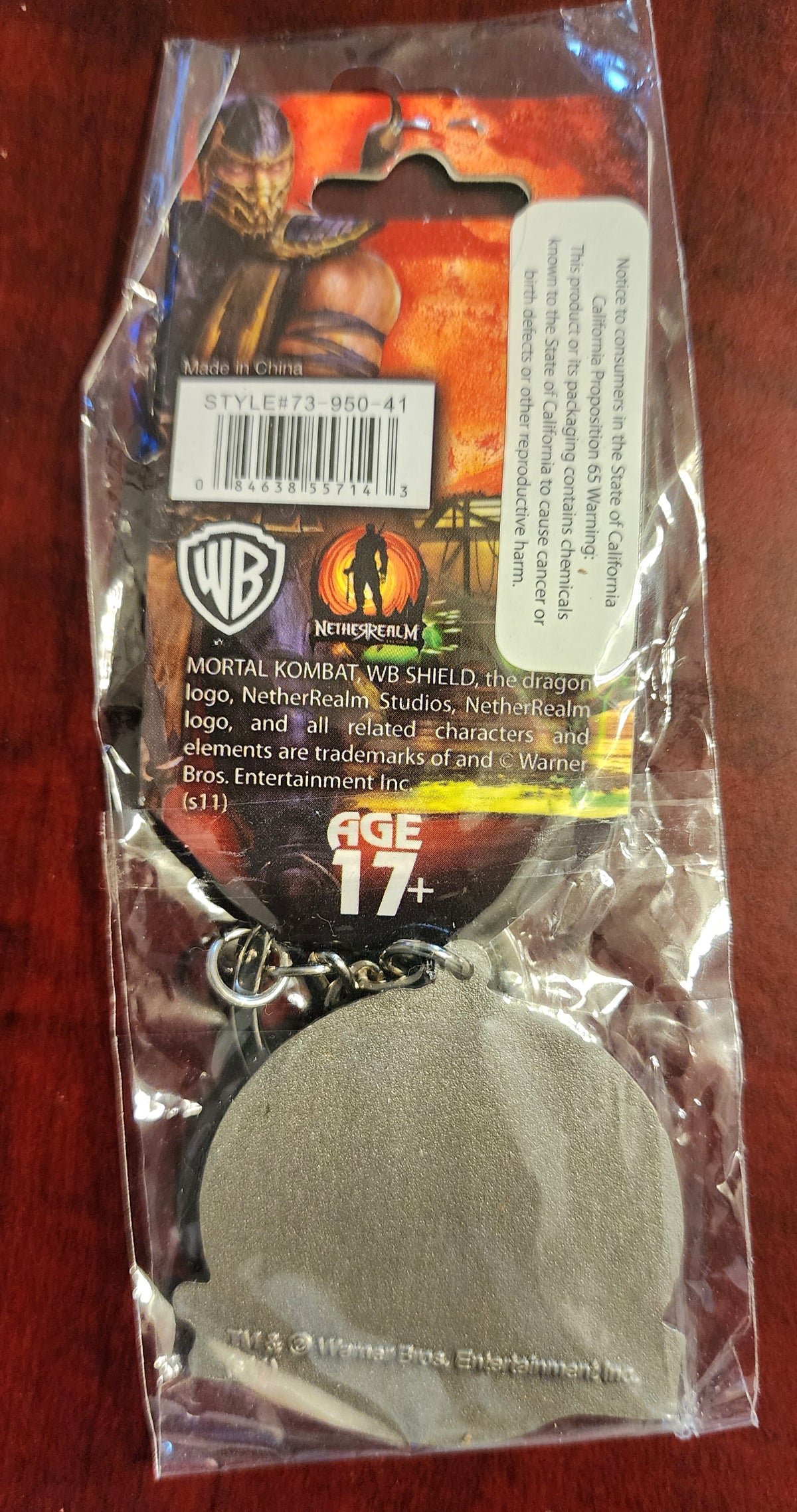 Mortal Kombat 9 Logo Official Silver Keychain (Sealed)