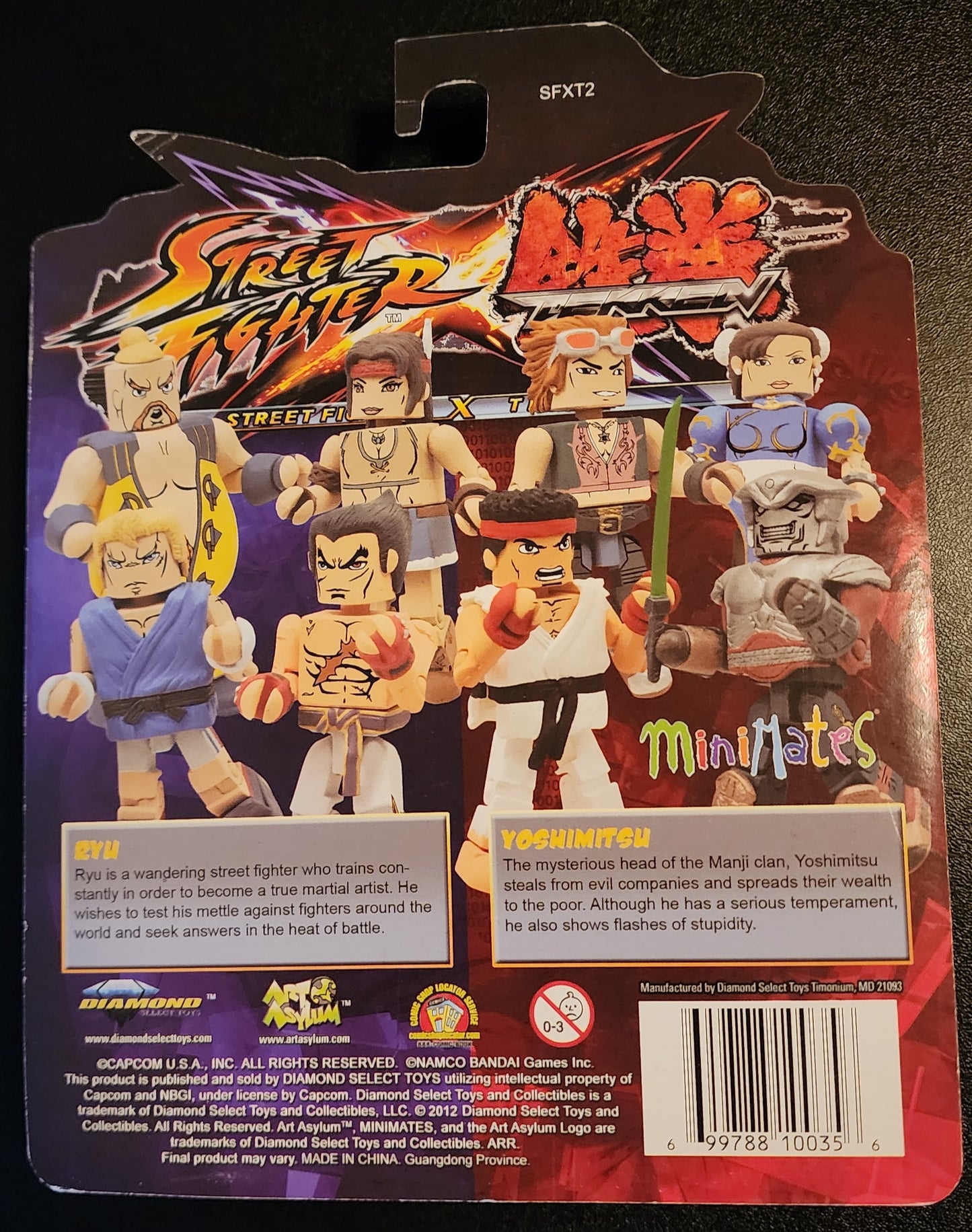 Street Fighter x Tekken MiniMates - Ryu and Yoshimitsu Figures