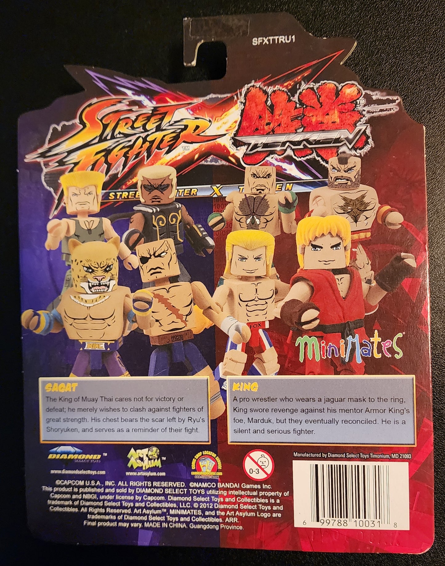Street Fighter x Tekken MiniMates - Sagat and King Figures
