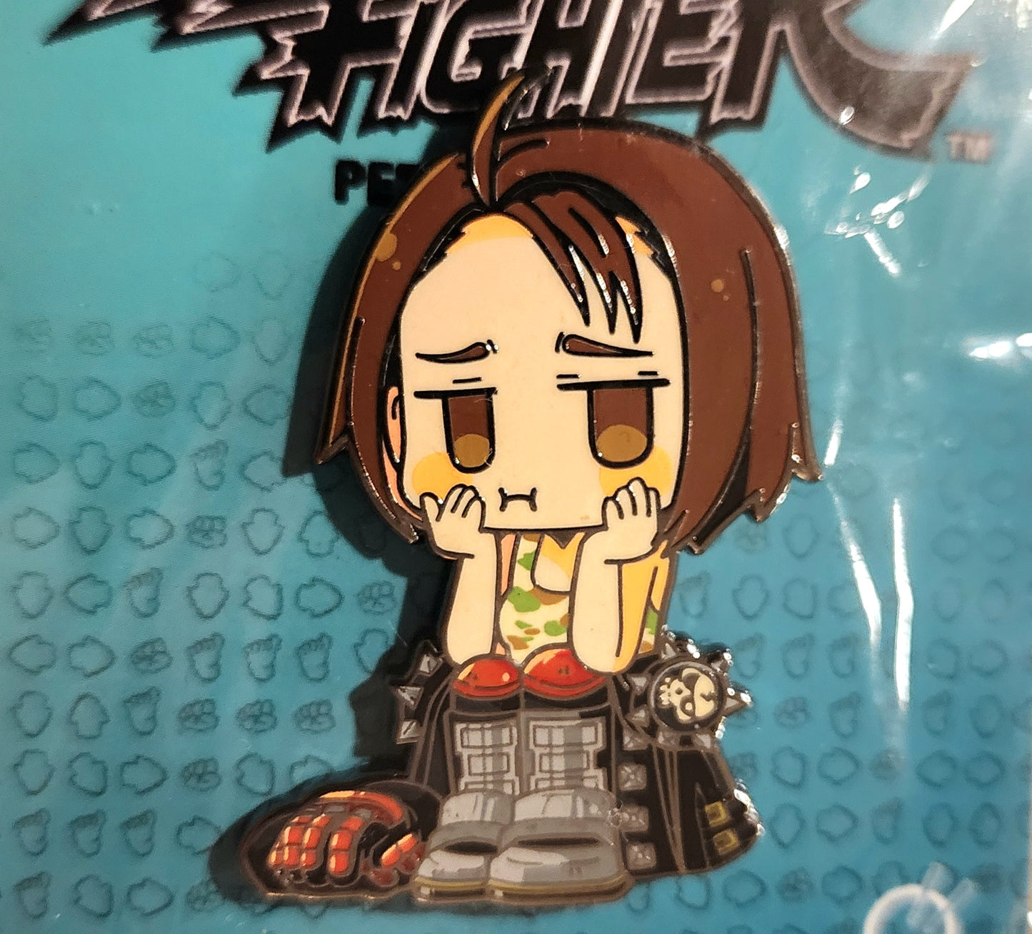 Akira Kazama "Petite Fighters" Street Fighter / Rival Schools Chibi Enamel Pin