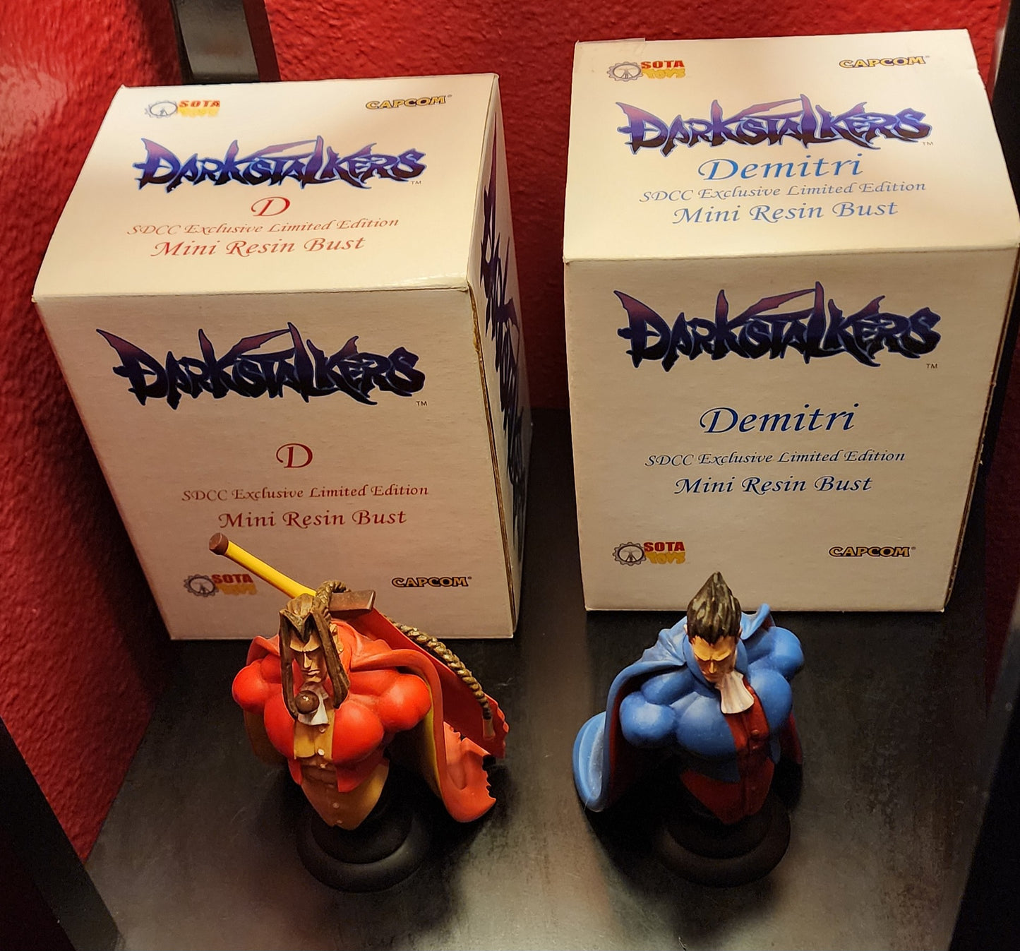 Darkstalkers SDCC Exclusive Demitri and Dee Resin Busts LOT (Limited Edition)