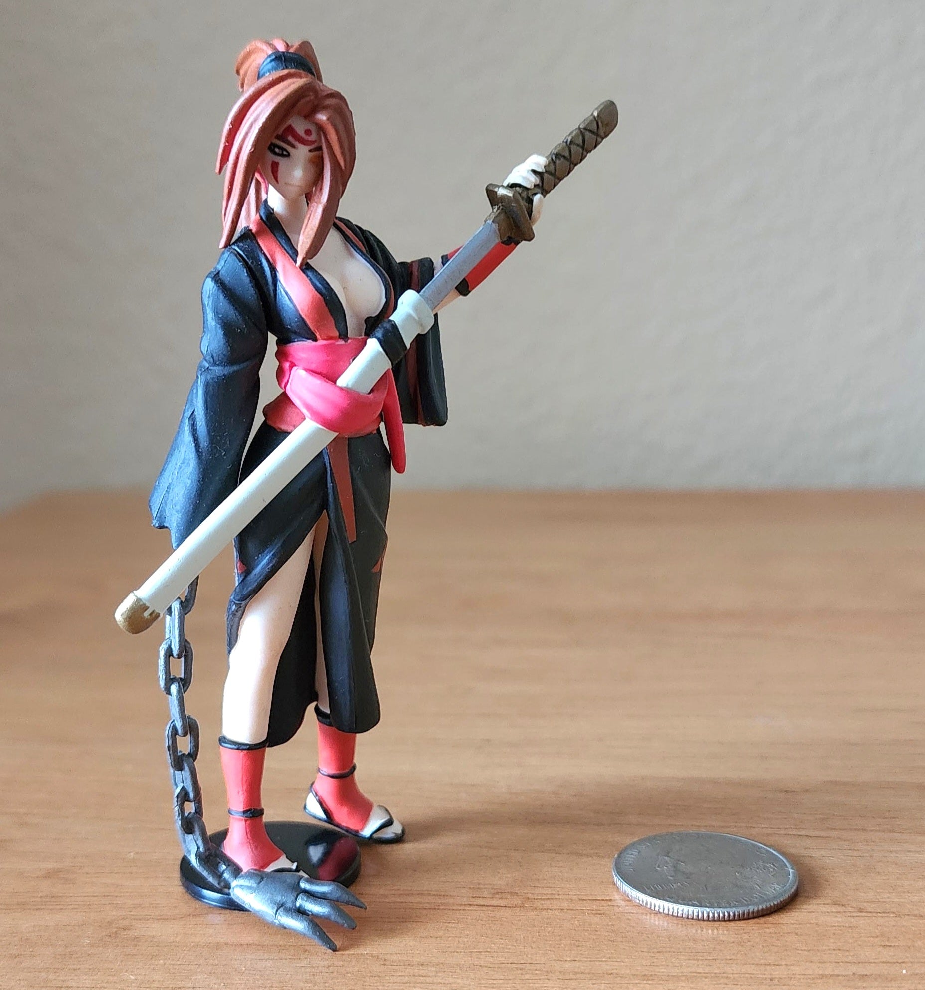 guilty gear baiken figure Baiken Guilty Gear X Yujin Gashapon Figure (Black & Red Version)