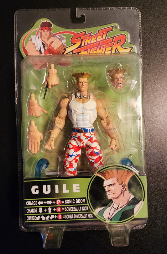 Guile SOTA Action Figure - Round 3 (Red, White, and Blue Version)