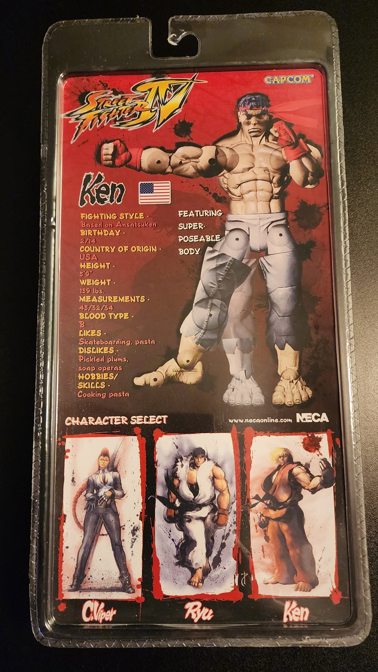 Ken Masters NECA Street Fighter IV Action Figure (Blue Version)