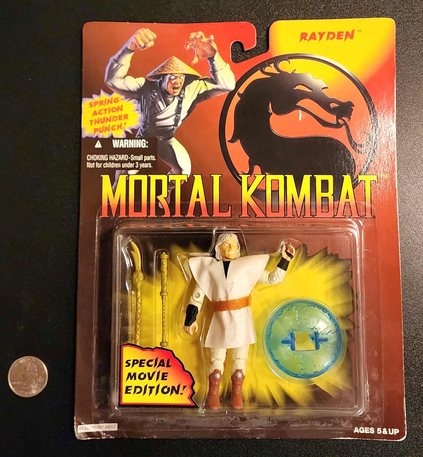 Mortal Kombat 1994 Vintage "Movie Raiden" Hasbro Figure (Sealed)