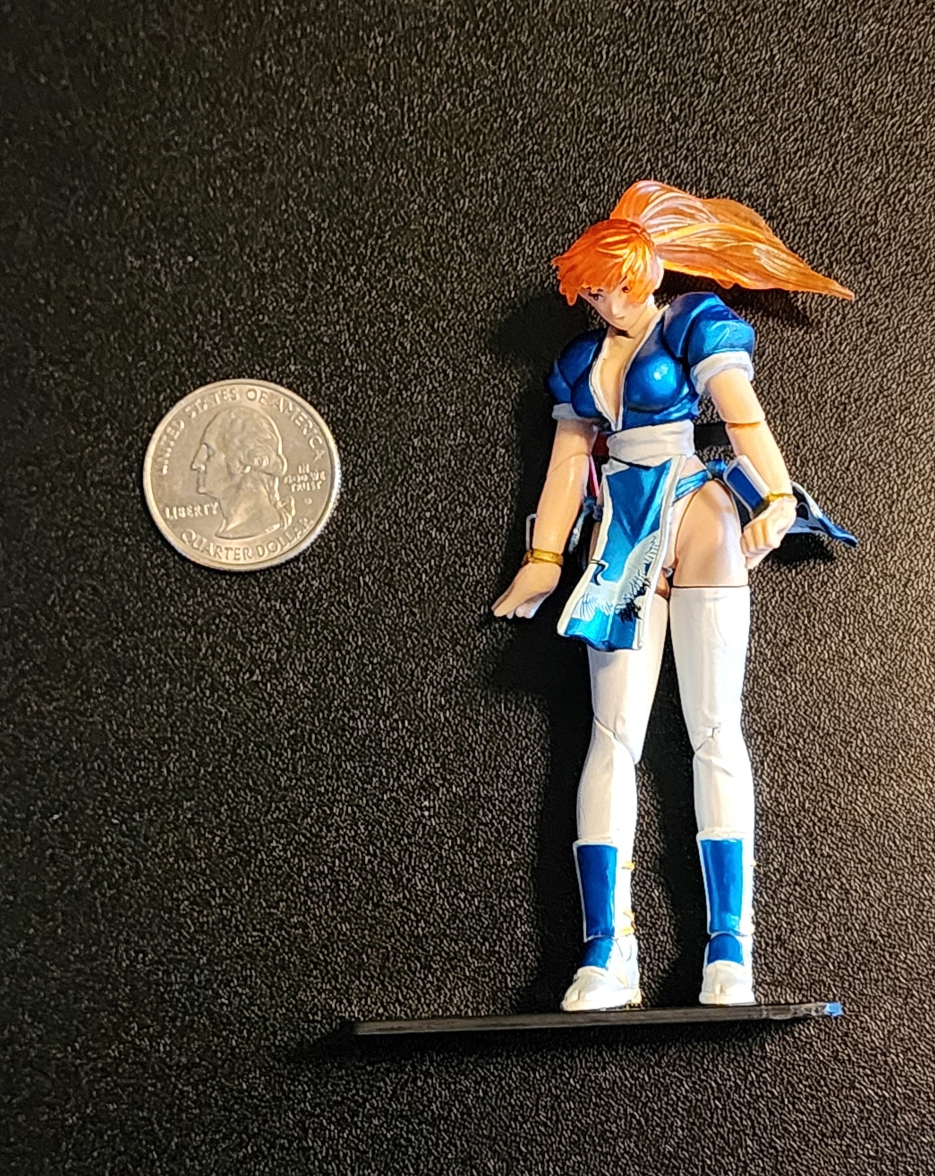 海洋堂 DEAD OR ALIVE かすみ WHITE BLUE BLACK Kasumi (Blue Outfit) Dead or Alive Kaiyodo KT Figure