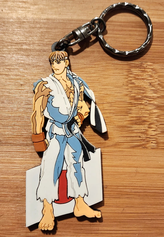 Ryu Street Fighter Zero / Alpha Rubber Character Art Keychain