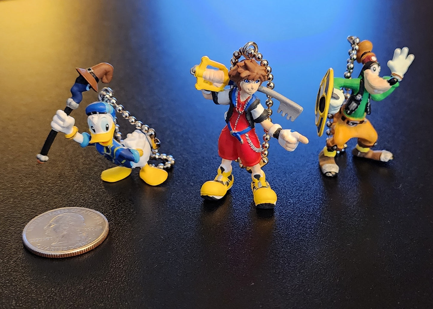 Kingdom Hearts Sora, Donald, Goofy Keychain Figures LOT