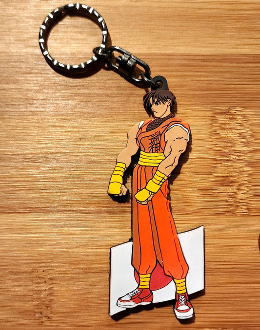 Guy Street Fighter Zero / Alpha Rubber Character Art Keychain