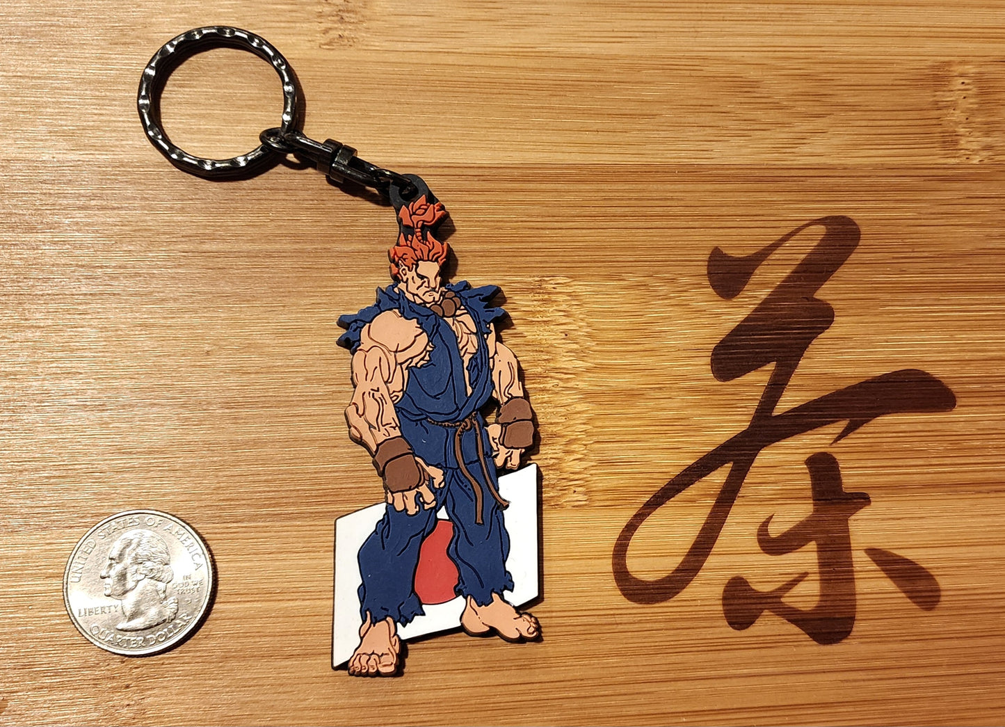 Akuma / Gouki Street Fighter Zero / Alpha Rubber Character Art Keychain