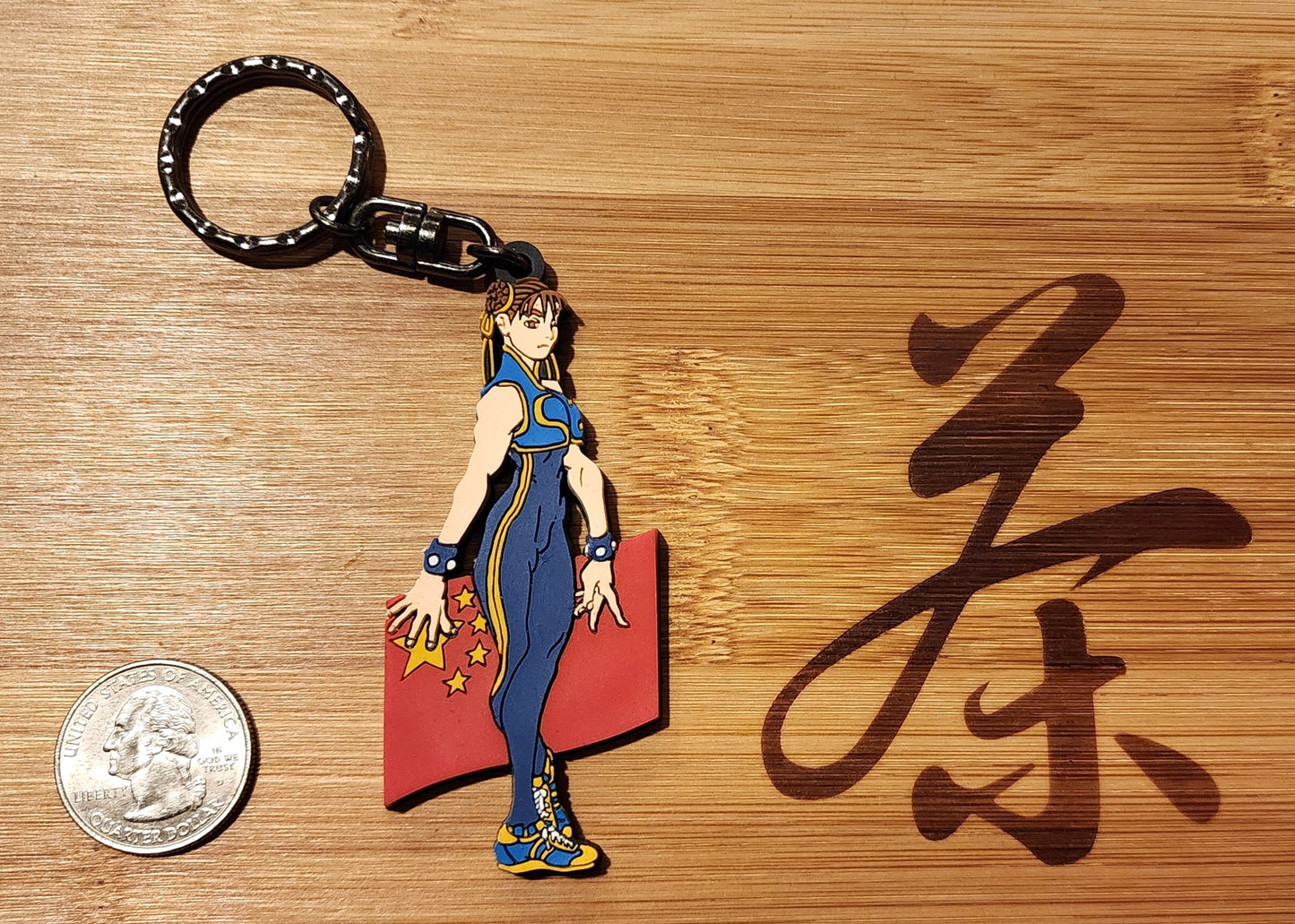 Chun-Li Street Fighter Zero / Alpha Rubber Character Art Keychain