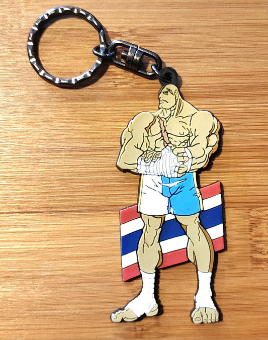 Sagat Street Fighter Zero / Alpha Rubber Character Art Keychain