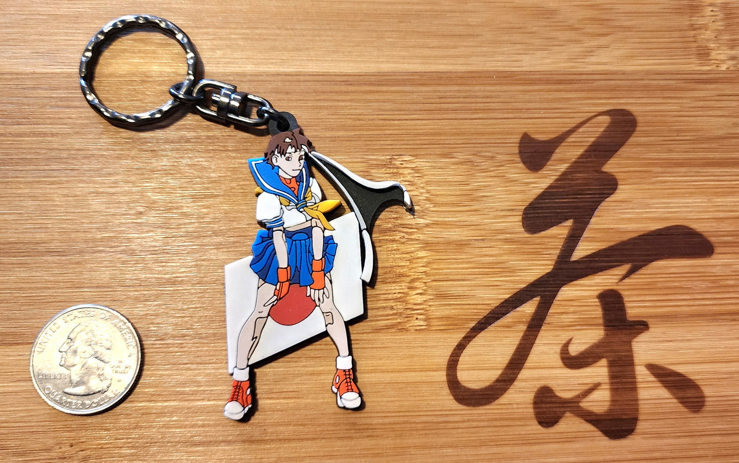 Sakura Street Fighter Zero 2 / Alpha 2 Rubber Character Art Keychain