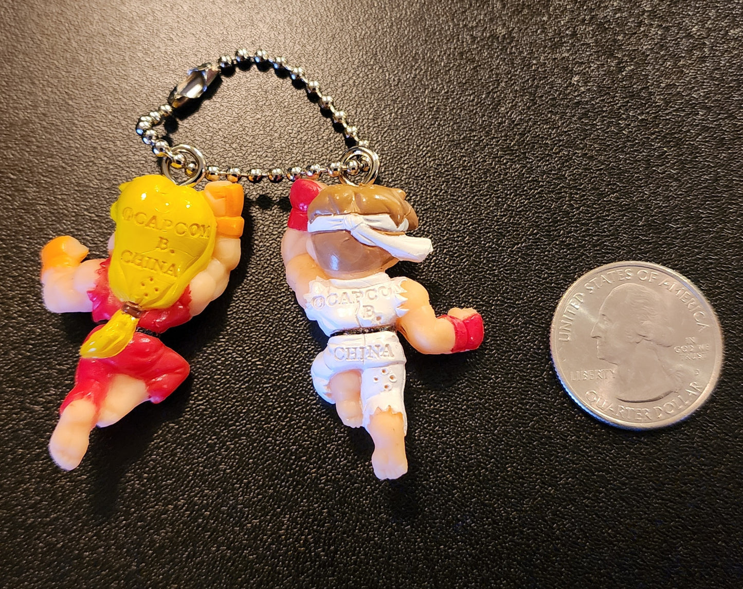 Ryu and Ken Masters Street Fighter Alpha Vintage Capcom Keychains (2-Pack)