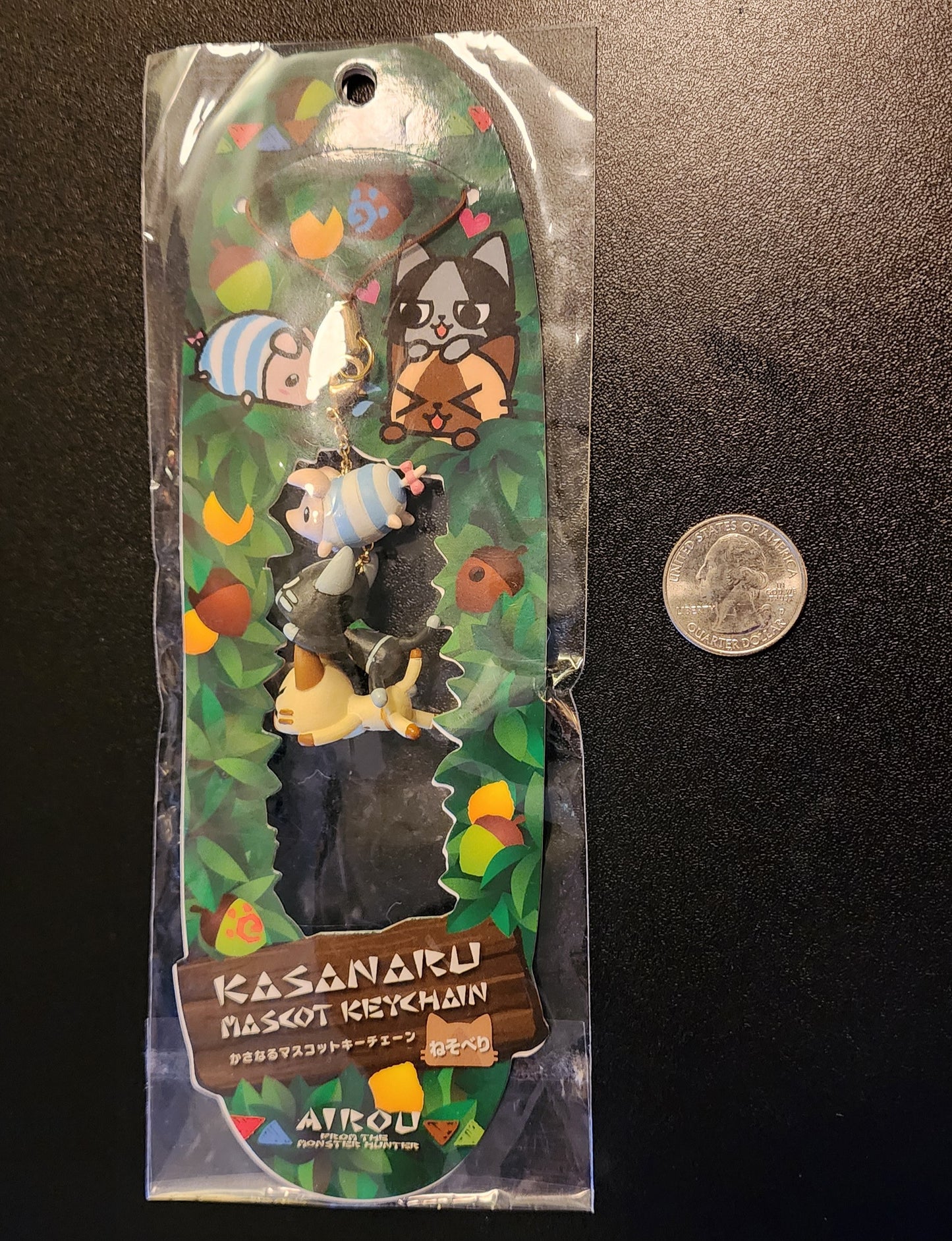 Monster Hunter Cat Palico / Poogie Kasanaru Diorama Mascot Keychain Figures Strap (Version A)