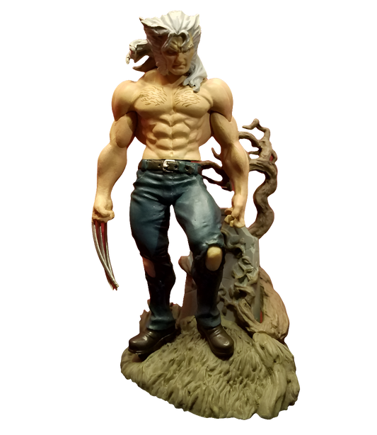 Wolverine / Logan "Gray Hair" X-Men Anime Bandai Gashapon Figure