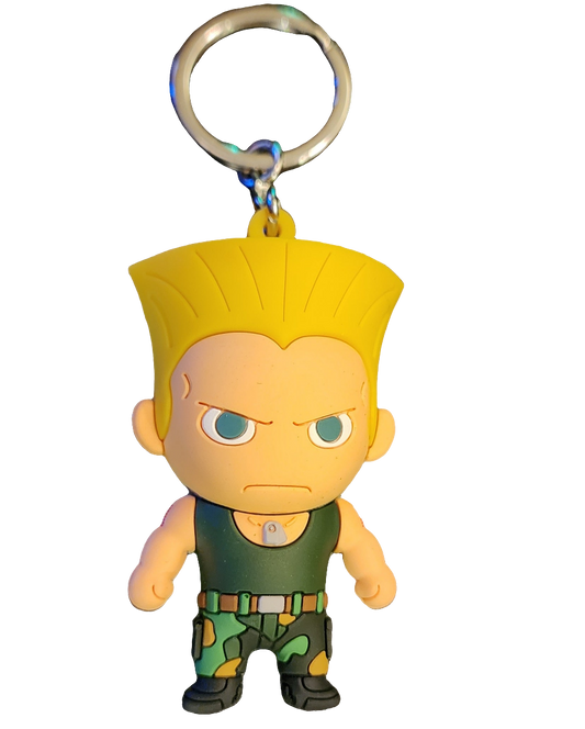Guile Street Fighter 6 Chibi Character Keychain Figure