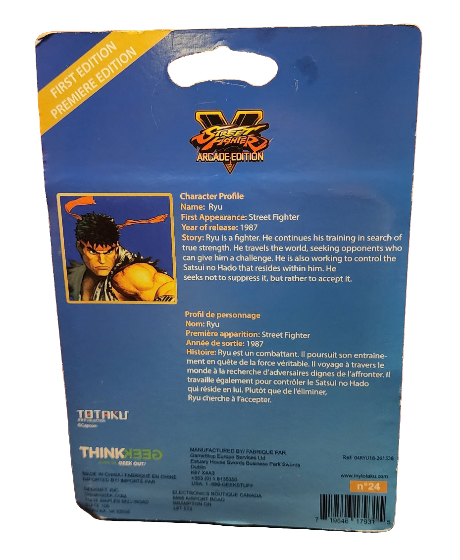 Ryu Street Fighter V: Arcade Edition Totaku Figure (Sealed)