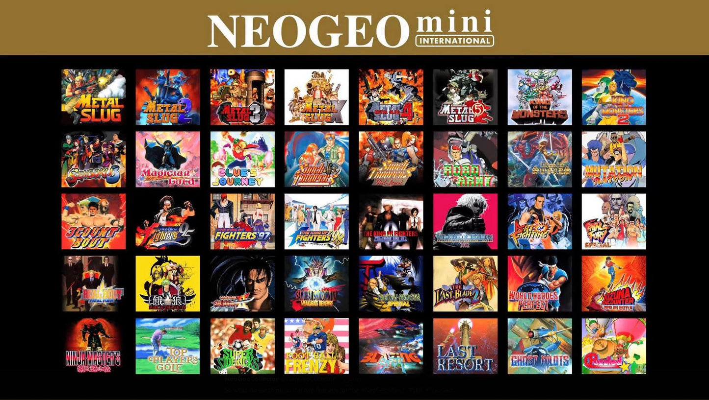 NeoGeo Mini International 40th Anniversary Console - 40 Games (Sealed)