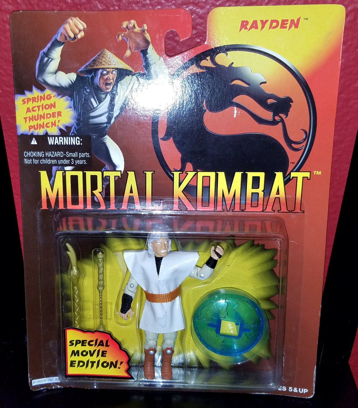 Mortal Kombat 1994 Vintage "Movie Raiden" Hasbro Figure (Sealed)