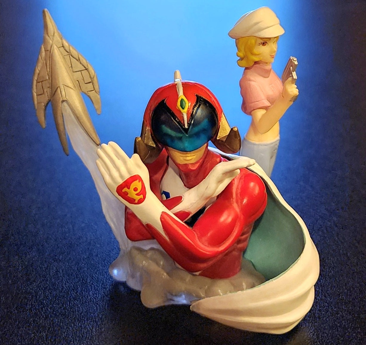 Hurricane Polymar Tatsunoko Mini Bust Bandai Figure