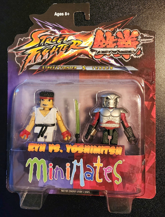 Street Fighter × Tekken MiniMates - Ryu and Yoshimitsu Figures