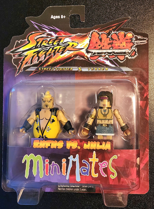 Street Fighter × Tekken MiniMates - Rufus and Julia Chang Figures