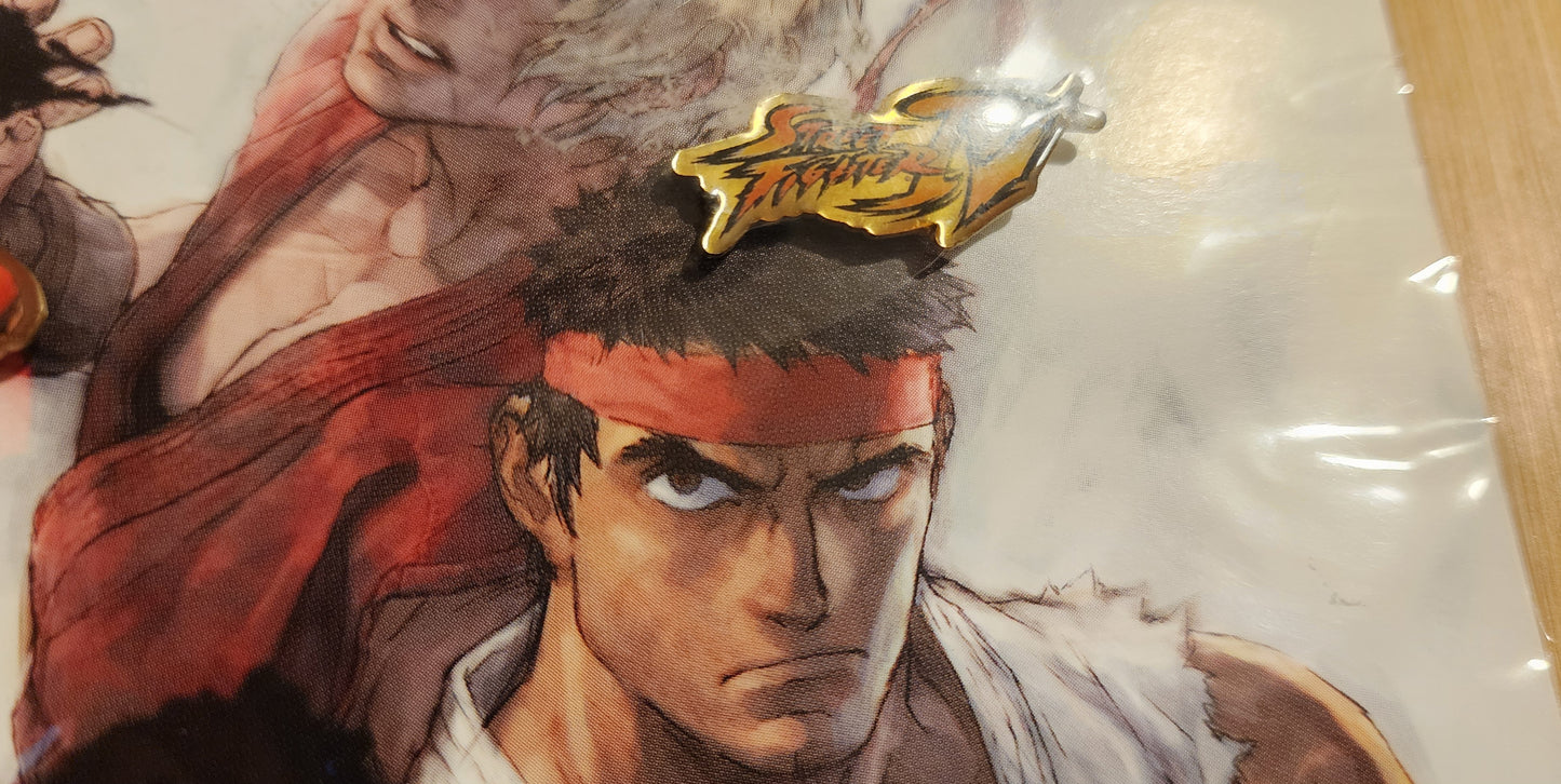 Street Fighter IV Pin Collection - Ryu, Akuma, SF4 Logo