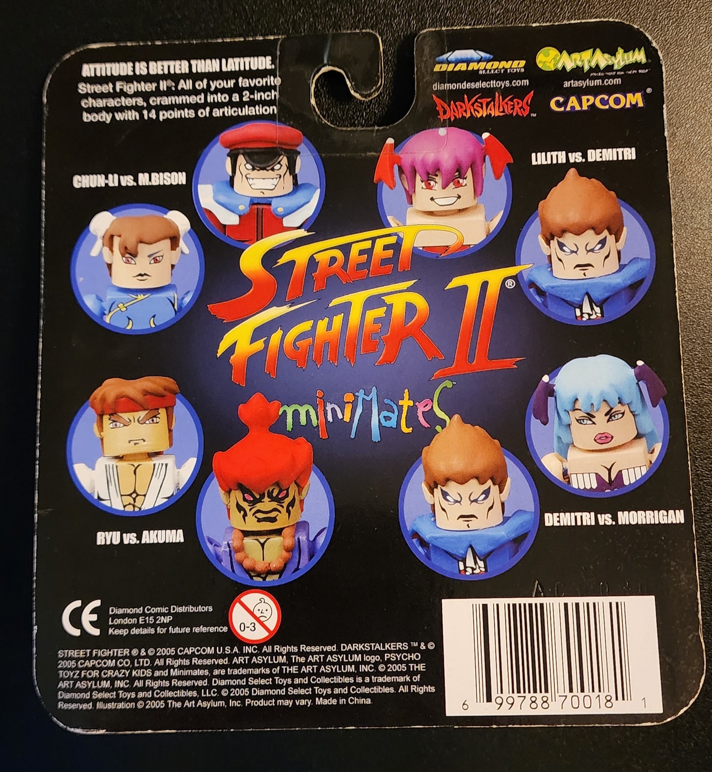 Street Fighter 2 Chun-Li and M. Bison MiniMates Figures (Sealed)