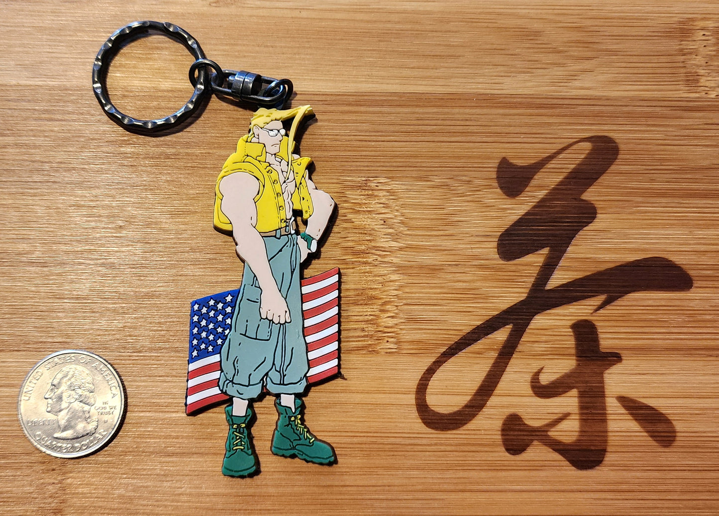 Charlie Nash Street Fighter Zero / Alpha Rubber Character Art Keychain