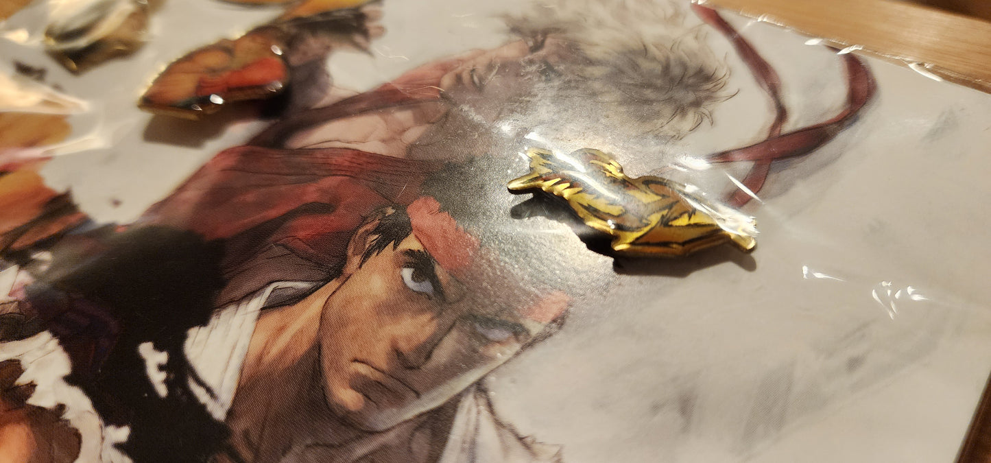 Street Fighter IV Pin Collection - Ryu, Akuma, SF4 Logo