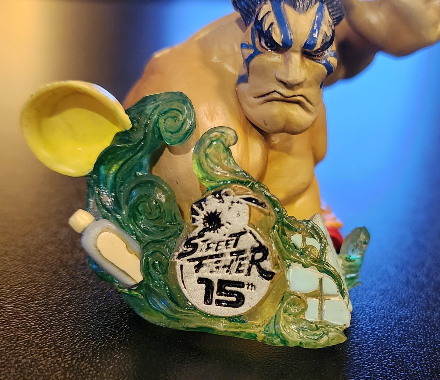 E. Honda Street Fighter 15th Anniversary Mini Bust Figure by FiguAx (2P Color Version)