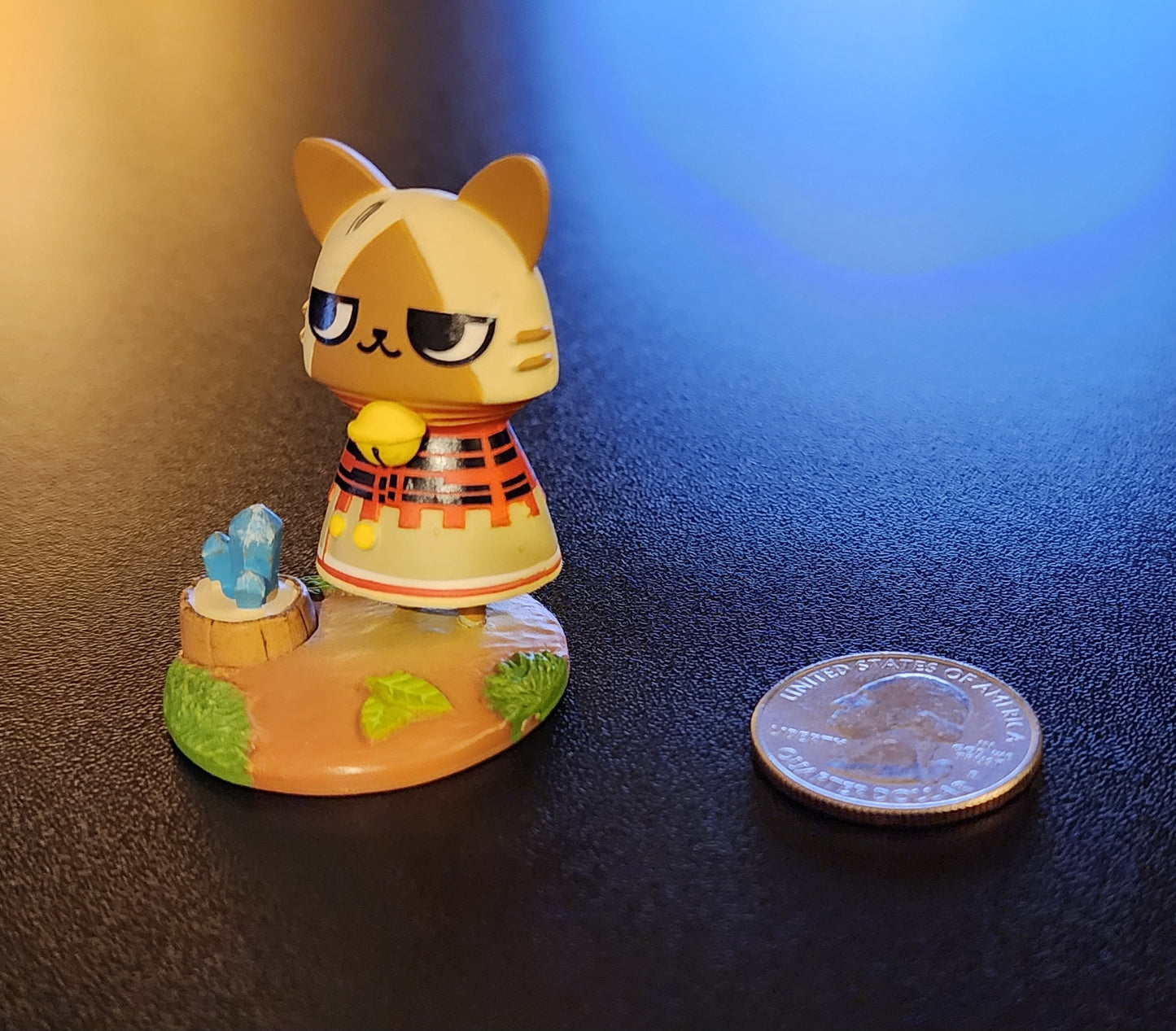 Monster Hunter Chibi Cat Palico Mascot Figure (Bell / Mineral)