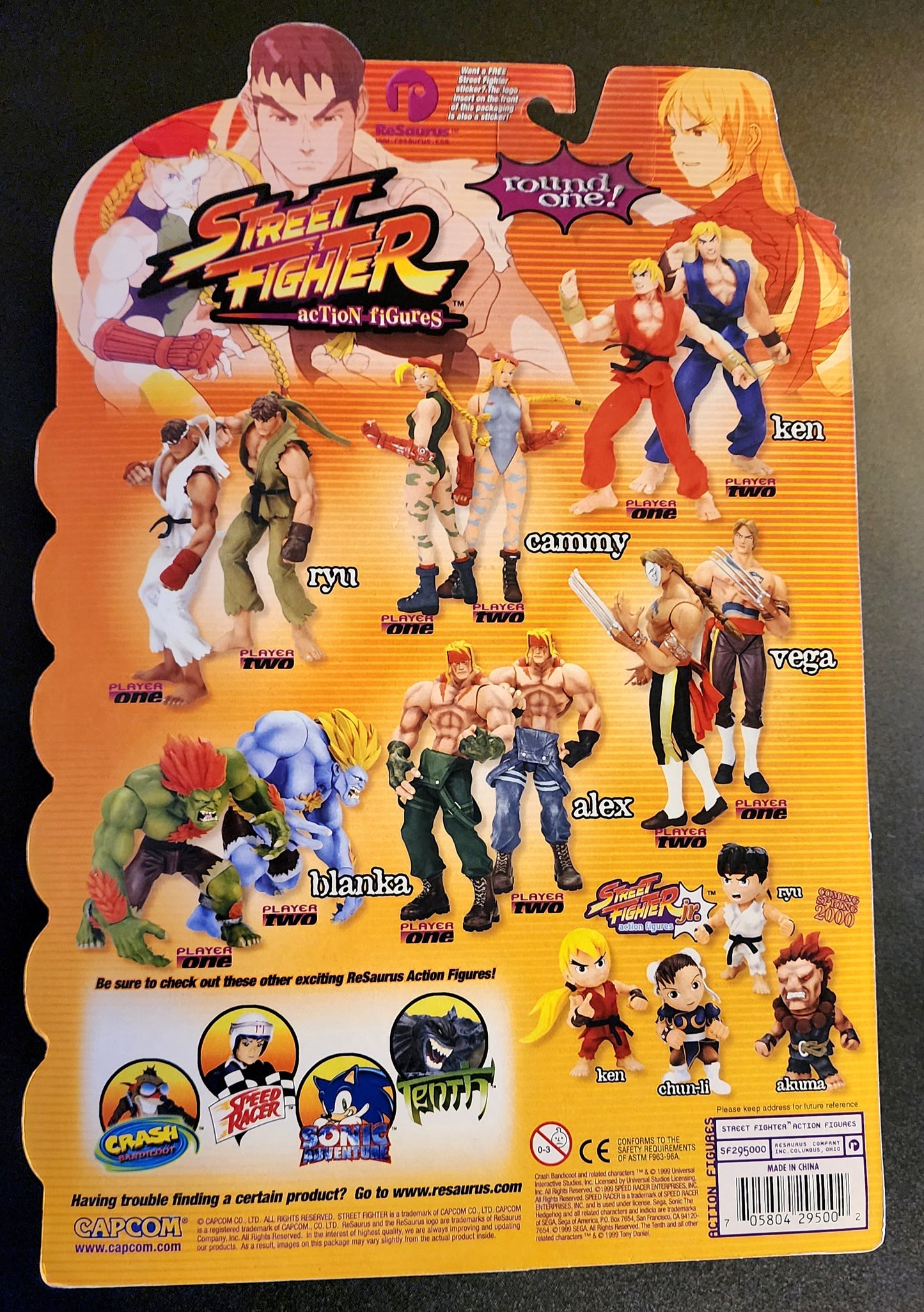 Alex ReSaurus Street Fighter Round 1 Action Figure (Sealed)