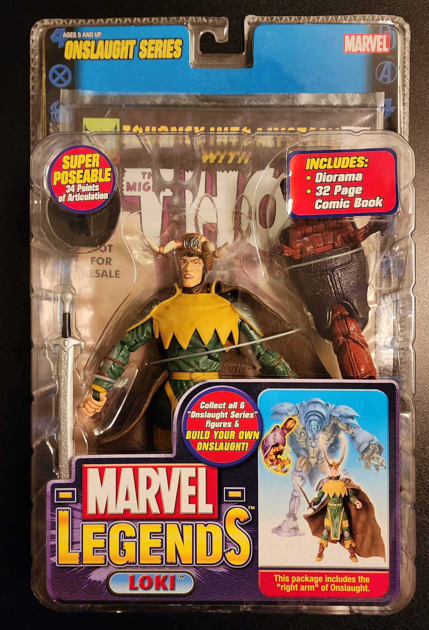 Marvel Legends Loki Action Figure (includes Onslaught right arm)