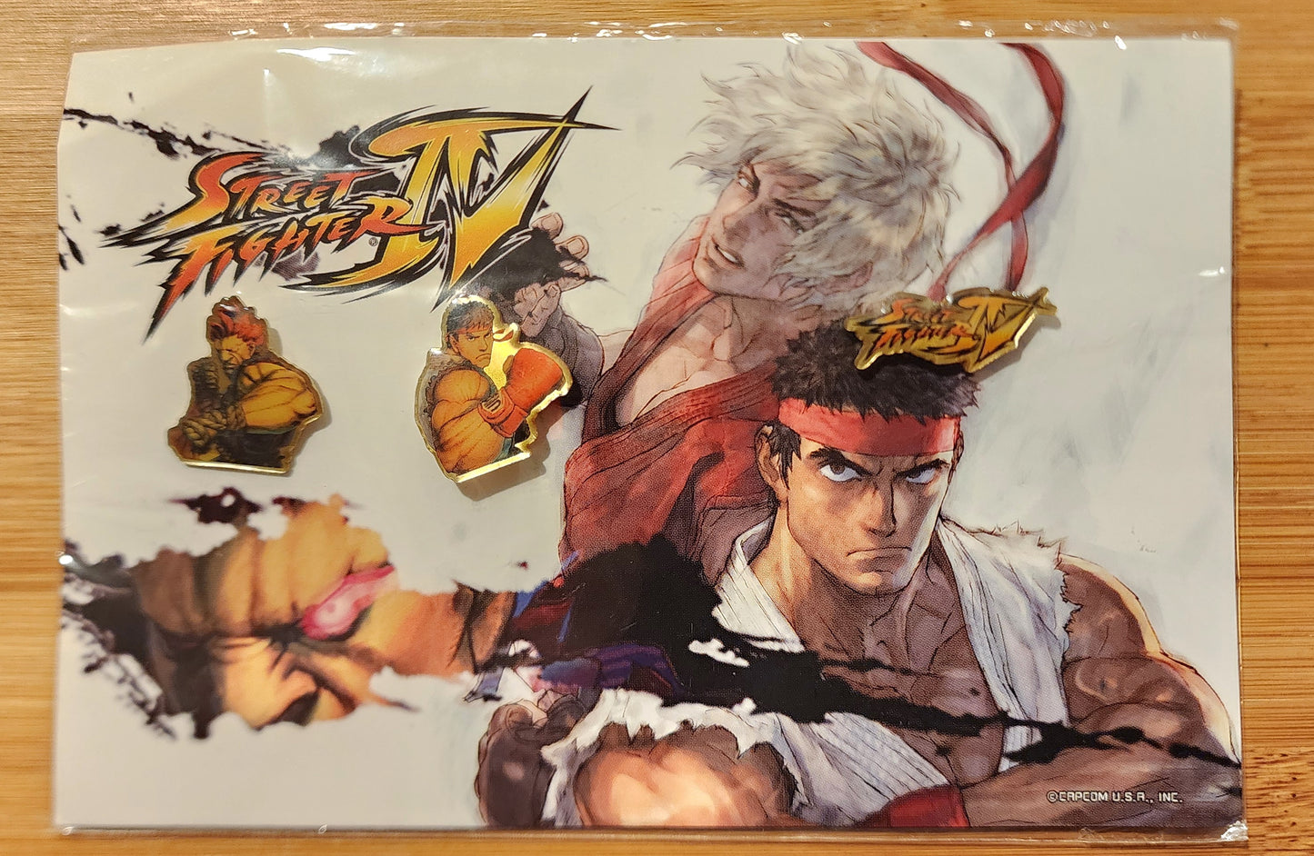 Street Fighter IV Pin Collection - Ryu, Akuma, SF4 Logo